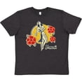 thumbnail image 3 of Inktastic Retro Hula Girl Youth T-Shirt, 3 of 5