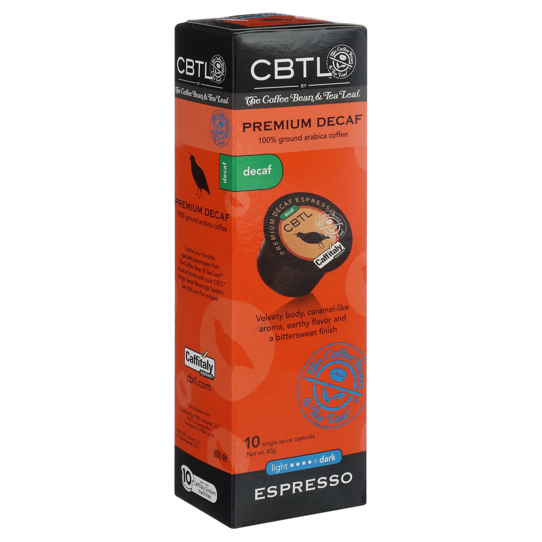 The Coffee Bean & Tea Leaf Premium Espresso Dark Roast Single Serve