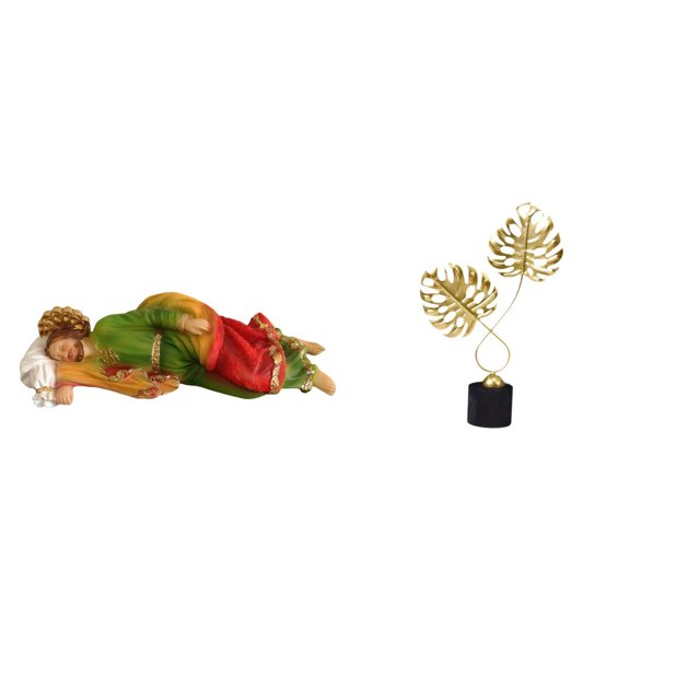Figura decorativa de resina con forma de hoja de Jesús y José, escultura de mesa, obra de arte coleccionable para escritorio, estante, armario,