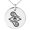 Silver, variant on Stainless Steel Illusionism Magic Rune Engraved Small Medallion Circle Charm Pendant Necklace