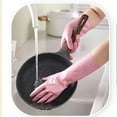 thumbnail image 6 of JeashCHAT Rubber Kitchen Dishwashing Gloves, 1 Pair Reusable Long Cuff Household Cleaning Gloves, Non-Slip Waterproof Household Gloves for Kitchen Bathroom, Large, 6 of 6