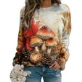 thumbnail image 2 of Uootdi Oversized Sweatshirt for Women Cute Printed Graphic Crewneck Long Sleeve Shirts Y2k Casual Pullover Tops Gift, 2 of 5