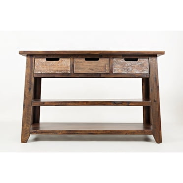 Jofran Artisan's Craft 50" Rustic Farmhouse Acacia Wood Console Sofa ...