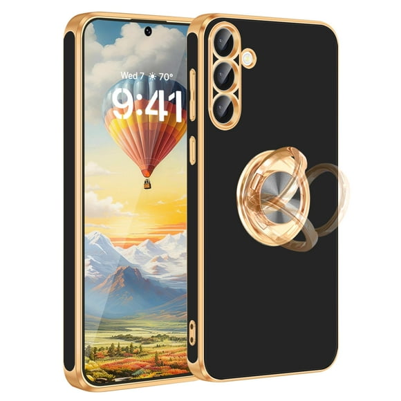 Funda de teléfono Finic para Samsung Galaxy S25 Plus con soporte de anillo