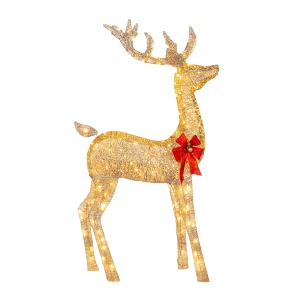Decoraciones que brillan de los renos de la Navidad iluminada al aire libre, luces LED del ornamento de la yarda para el jardín Largo Sunnimix luz