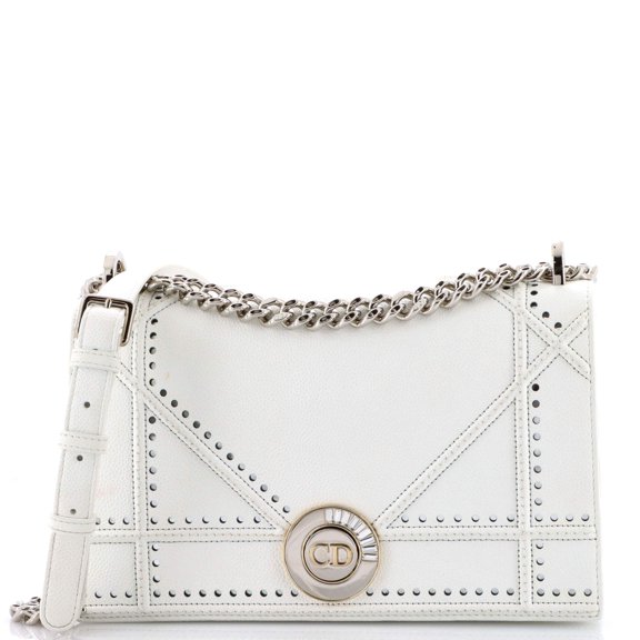 Pre-Owned Diorama Flap Bag Perforated Calfskin Medium By Rebag