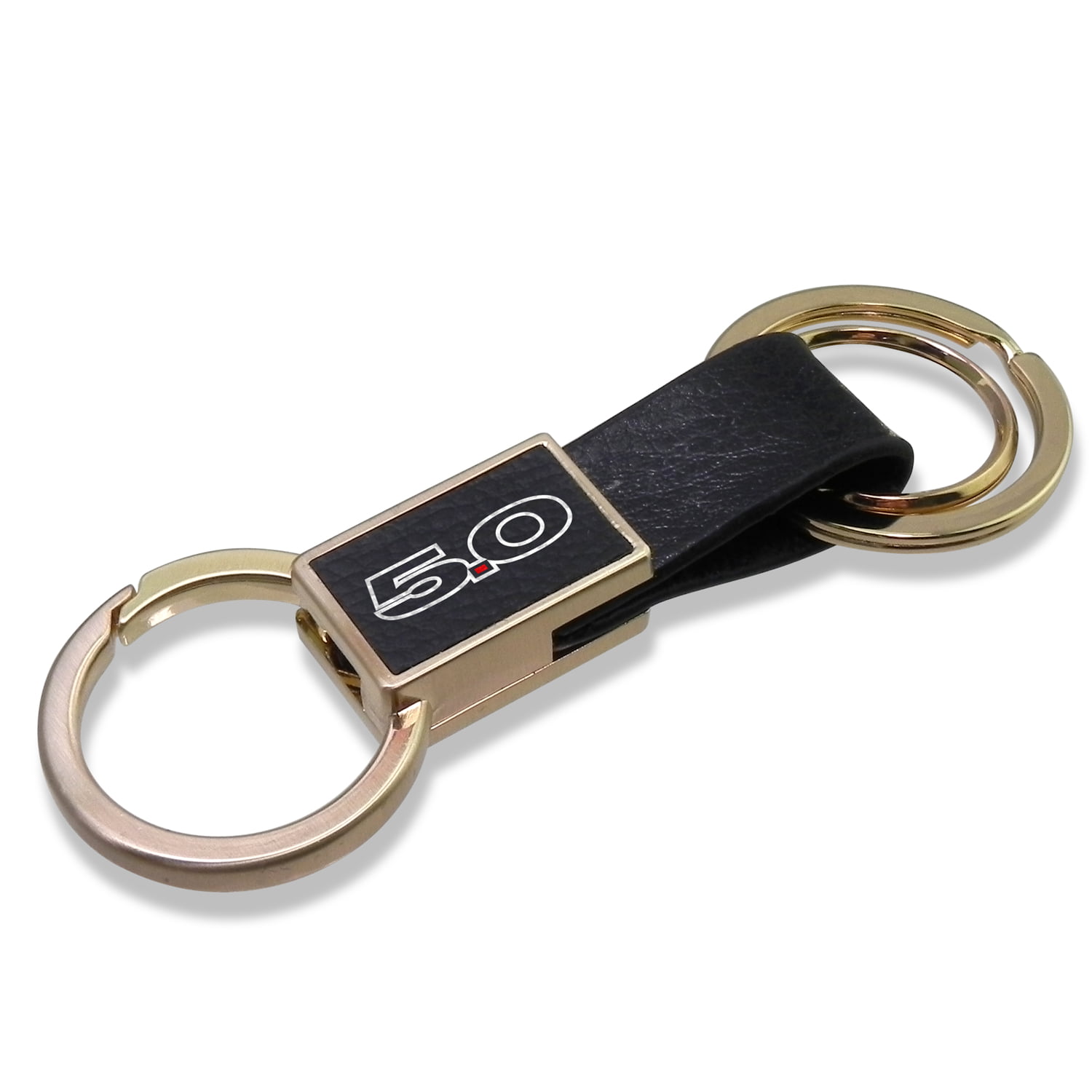 Dimensions 1 3/8in Ford Mustang Keyring Grey-Silver both Sides