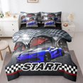 thumbnail image 1 of Erosebridal Teens Racing Car Bed in a Bag Full size,Extreme Sports Bed Set,Fast Car Decor,Reversible,7pcs, 1 of 1