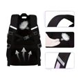 thumbnail image 5 of Weebloom Large School Backpack With Lunch Box Pencil Case For Kids Boys Girls Cute 3Pcs School Bags Set Travel Lightweight Casual Daypack Bookbag Elementary Middle High School Purple, 5 of 5