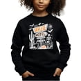 thumbnail image 4 of The Skellie Hotel Halloween Sweatshirt for Women, Men and Youth Crewneck Black Sweatshirt Youth Small, 4 of 5