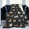 thumbnail image 1 of Perinsto Puppy Dogs Cute Animals Throw Blanket Ultra Soft Warm All Season, 1 of 4