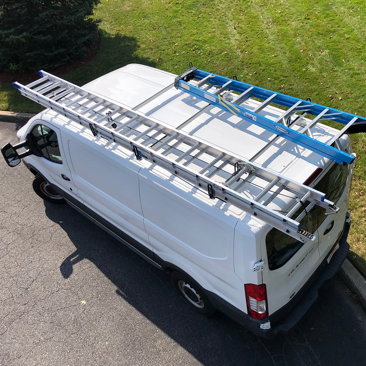 Vantech Heavy Duty 3 Bar Ladder Roof Rack Fits Transit Cargo Van Low