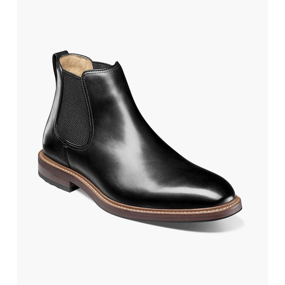 Florsheim Anthem Plain Toe Men's Chelsea Boot, Black, 11.5 M
