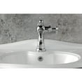 thumbnail image 3 of Kingston Brass KS3541RNX Ostro One-Handle 1-Hole Bathroom Faucet with Push Pop-Up Drain in Polished Chrome, 3 of 7
