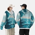 thumbnail image 4 of Fotbe Turquoise Ocean Reflection Chaqueta con Protección Solar UPF 50+ para Hombre y Mujer, Camisa con Capucha y Bolsillos-X-Large, 4 of 7