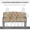 thumbnail image 6 of Resenkos Patio Chair Cushions, Outdoor Chair Pads,59" x 38" Tufted Bench Cushion for Outdoor Furniture, 3-Seater Replacement, Khaki, 6 of 11