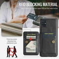 thumbnail image 5 of for Samsung Galaxy A51 4G Wallet Case with RFID Blocking Credit Card Holder, PU Leather Folio Flip Kickstand Handle Wrist Strap Shockproof Cover Women Men for Samsung A51 4G Phone Case,Black, 5 of 9