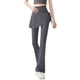thumbnail image 2 of Pincandy Women's Solid Color High Waist Elastic Waist Tie-Waist Flared Yoga Pants, Casual & Fitness Activities, 2 of 7