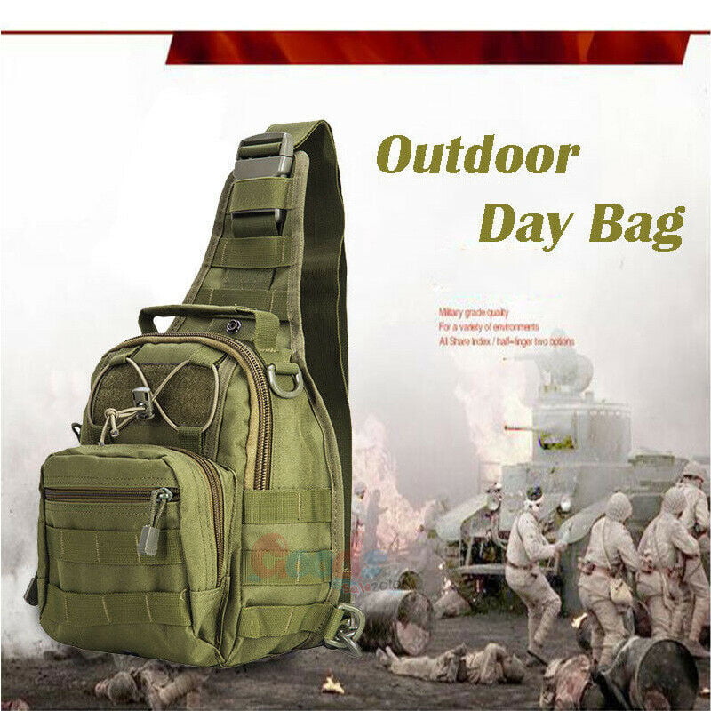 Mens Molle Sling Chest Bag Pack Messenger Assault Shoulder Bag Backpack Outdoor