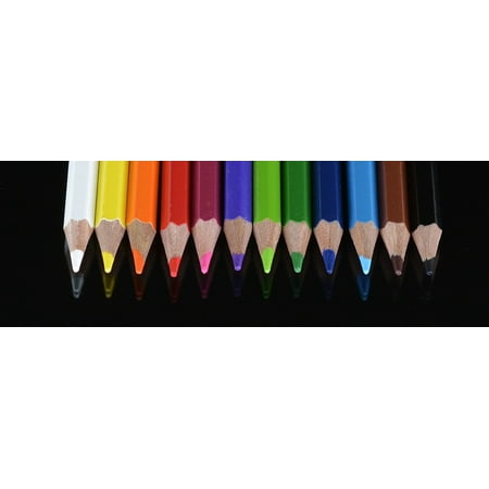 Canvas Print Colour Pencils Pens Colored Pencils Paint Crayons Stretched Canvas 10 x