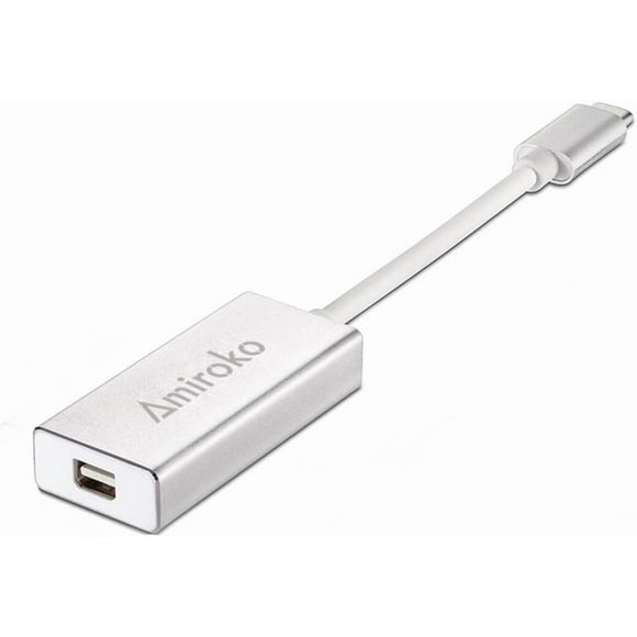 GFDYREE USB-C to Mini DisplayPort Adapter, USB 3.1 Type C (Thunderbolt 3) to Mini DP Adapter 4K Compatible with Lenovo T470, MacBook Pro to LED Cinema Display/Dell Monitor, etc - Silver