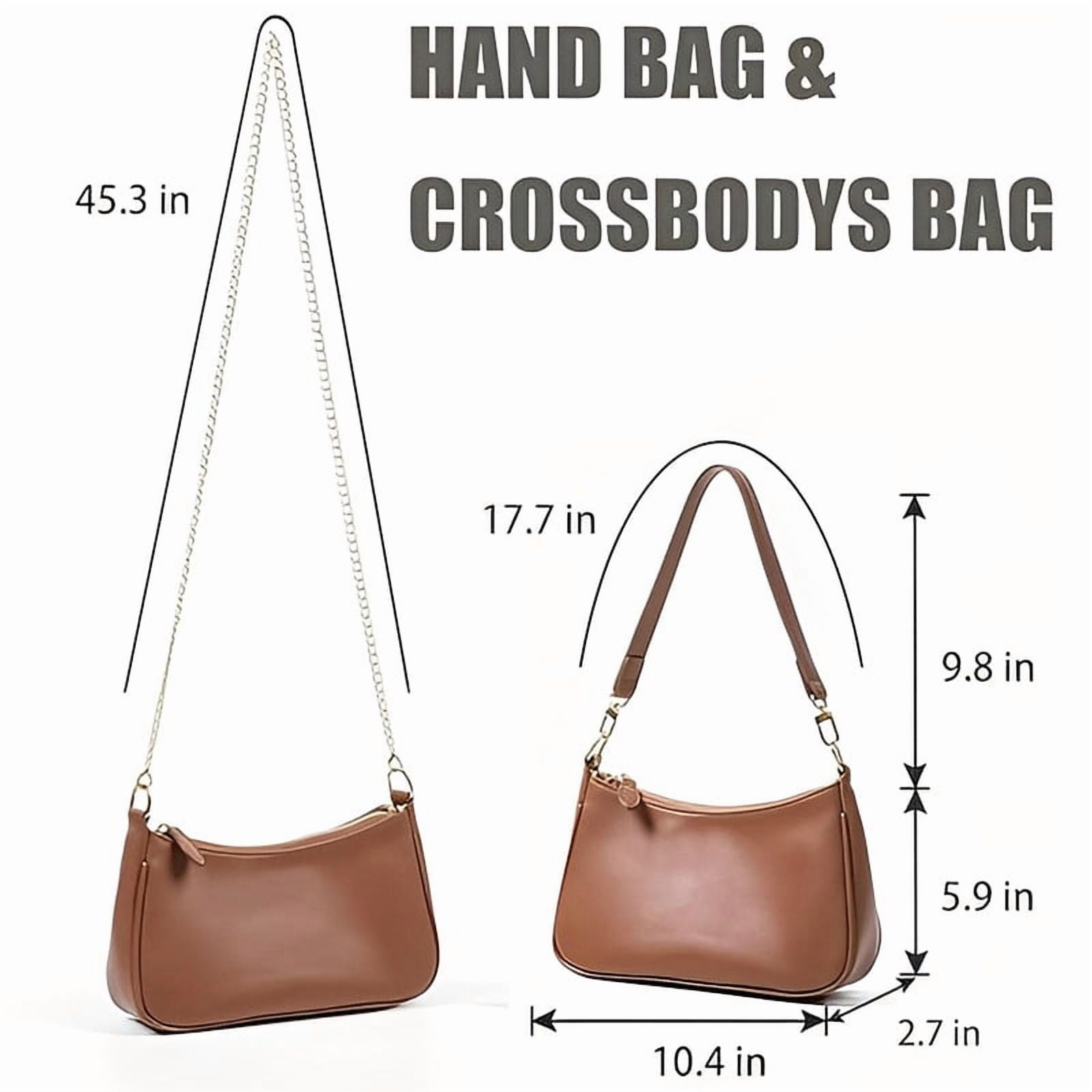 AOUNQ Clutch Tote Handbags with 2 Removable Straps and Zipper Closure Crossbody Bags Shoulder Purse Handbag for Women
