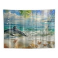 thumbnail image 5 of Orinice Dolphin Palm Tree Sea Shells Tapestry Wall Hanging Unique Style for Home Decor Living Room Bedroom Apartment Farmhouse Dorm 60x50inch, 5 of 6