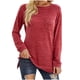 thumbnail image 1 of Moda mujer Casual sólido redondo manga larga suelta camiseta otoño blusa pulóver bolsillos Tops Pompotops  FGAJ4007, 1 of 8