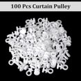 thumbnail image 4 of 100 pcs White Curtain Rail Sliders - Smooth Curtain Rail Hooks, 4 of 5