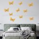thumbnail image 4 of Pegatinas de pared de mariposas doradas (12 unidades) | Calcomanías de papel metálico 3D en 3 tamaños | Puntos adhesivos removibles | Decoración para fiestas, cumpleaños, guarderías, bodas, fotos,, 4 of 8