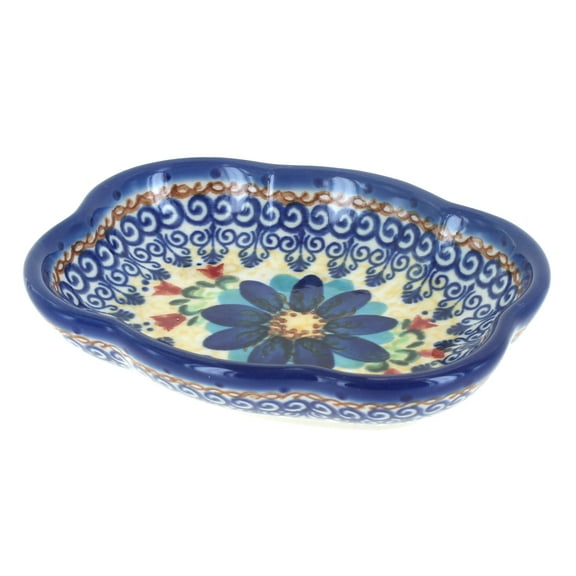 Blue Rose Polish Pottery Autumn Burst Soap Dish