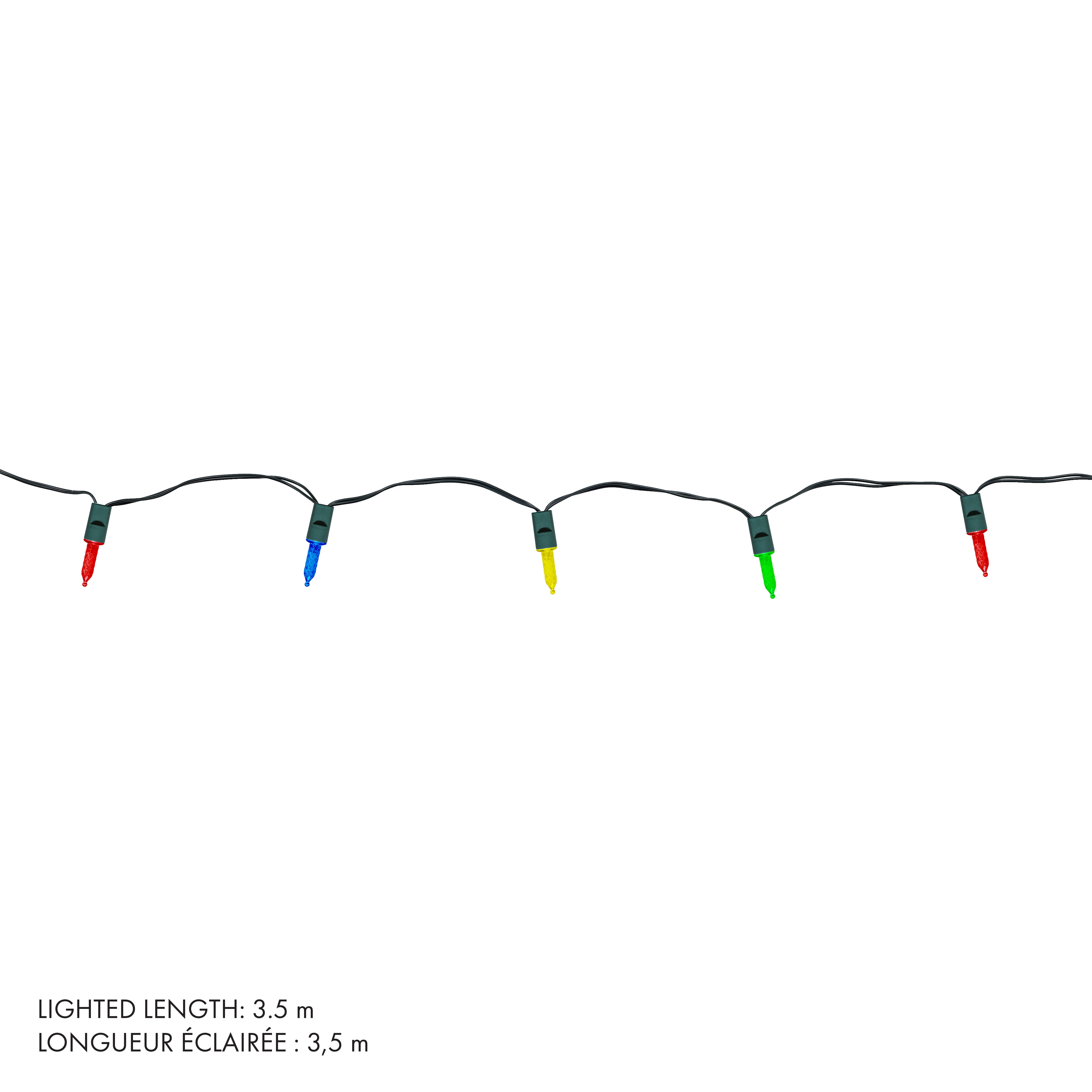 Holiday Time 50 Guirlandes Lumineuses DEL M5 à Piles, Multicolore 50 GUIRLANDES LUMINEUSES DEL M5