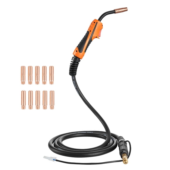 KFFKFF 100A MIG Welding Gun with 10FT Cable, Replacement for Lincoln Magnum 100L (K530-5) - with 11PCS Mig Welding Contact Tips