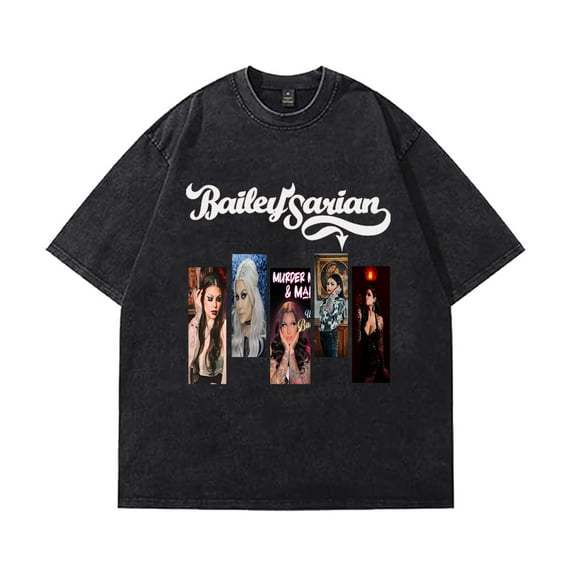 Bailey Sarian Merch T-shirt Vintage Oversized Summer Fashion Trend Short Sleeved Top