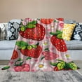 thumbnail image 2 of Orinice Strawberry Flower Heart Warm Lightweight Blanket Soft Fleece Blankets Throw Blanket Living Rooms Sofa Decor Cow Gifts All Seasons Long-Lasting Blanket 40x50in, 2 of 6