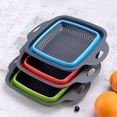 thumbnail image 4 of Collapsible Drain Basket with Fast Drainage Heat-Resistant BPA Free Kitchen Fruit Vegetable Colander with Handles, 4 of 8