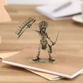 thumbnail image 6 of Dualoai Indian Figurine Sculpture Handmade Miniature Brass Statue Tabletop Ornament for Home Cabinet Bedroom Car Decoration, 6 of 8