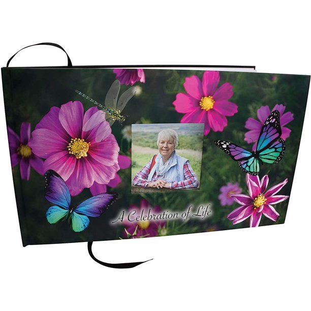Magical Garden Matching Themed 'Celebration of Life' Guest Book for