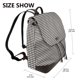 thumbnail image 2 of Fotbe Houndstooth Black And White Mochila Bolso con Estampado para Mujer, Mochila Antirrobo de Nylon Impermeable, Bolsa Ligera de Hombro, 2 of 4