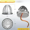thumbnail image 7 of Lysliv 2Pcs White Watermelon LED Strobe+Constant Marker Lights Dual Function Watermelon-shaped Side Marker Clearance Tail Top Cap Roof Lights for Trailer Truck Semi-trailer Heavy-duty Truck Bus Van, 7 of 7