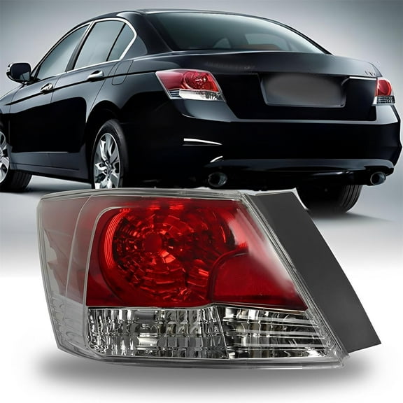 OTTULUR Left Side Tail Light Assembly Repalcement for Honda Accord 2008-2012 Driver Side Rear Brake Lamp 33550TA0A01, HO2800172