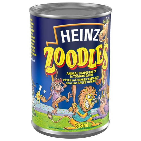 Pâtes en forme d’animaux dans une sauce tomate Zoodles Heinz 398 ml