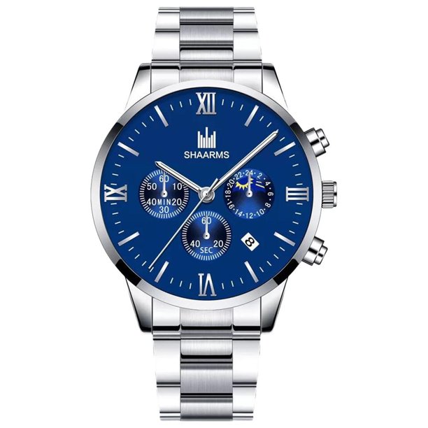 Nuevo Reloj De Negocios Para Hombre, Reloj De Pulsera De Cuarzo Con Diseño Retro De Aleación De Acero, Reloj De Calendario Para Negocios Diarios seitruly AP007039-01