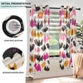 thumbnail image 5 of 2 Panels Set Blackout Curtains Thermal Insulated Sun Protection Room Darkening Drapes for Bedroom Pink and Orange Bats, 5 of 7