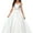 White, variant on Drtj Flower Girls Satin Rhinestone Pageant Dresses Princess A-Line Floor Length Formal Wedding Party Gowns, Sized 2-14T