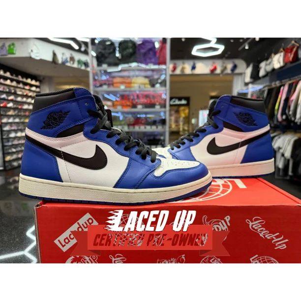 Jo r-dan Retro Royal Game Air 2018 Low Black/White/Blue 555088-403 Men's Toe