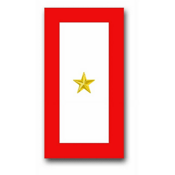 3.8 Inch 'ONE GOLD STAR' SERVICE FLAG VINYL TRANSFER DECAL