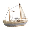 thumbnail image 3 of Rongfmy Wooden Sailing Boat Decor Decorative Creative Art Crafts Table Centerpiece Retro, 3 of 9