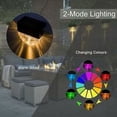 thumbnail image 4 of Luces solares para patio, luces solares LED para exteriores a prueba de agua para patio, escaleras, patio, camino de jardín, escalones y vallas, 10 lúmenes, iluminación blanca cálida que cambia de co, 4 of 5