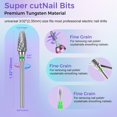 thumbnail image 4 of JKCCZLL Fantexy 3/32" Carbide Nail Drill Bit - Remove Acrylic Hard Gels Quickly and Safely,Professional Cone Tungsten Drill Bits Set Nail File Acrylic for Manicure,Pedicure,Cuticle Cleaner(Fine - F), 4 of 7